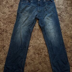 Louis Vuitton Blue Straight-Leg Jeans with Vintage Appeal